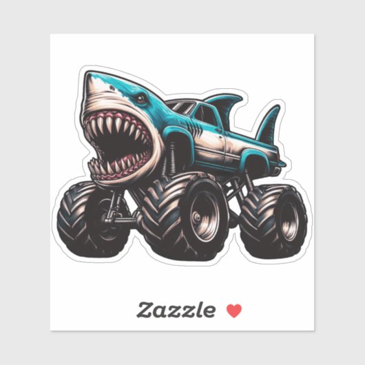 Shark Monster Truck  シール (シート)