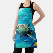 Shark Ocean Predator Art エプロン (インサイチュ)
