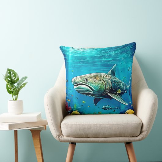 Shark Ocean Predator Art クッション (椅子)