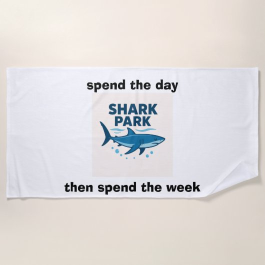 shark park beach towel ビーチタオル (正面)