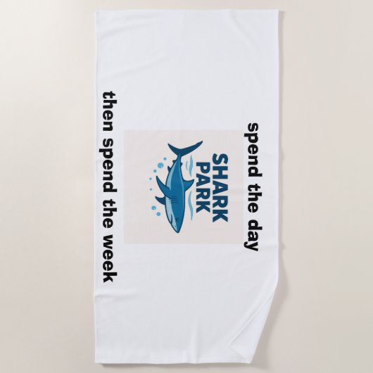 shark park beach towel ビーチタオル (正面)