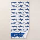 Shark Pattern バスタオル (バスタオル)