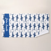 Shark Pattern バスタオル (バスタオル)