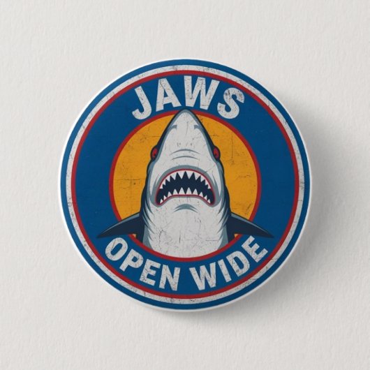 Shark pin 缶バッジ (正面)