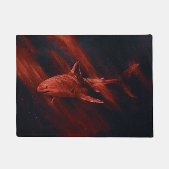 Shark Red 18 x 24 ドアマット (正面)