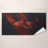 Shark Red 30 X 60 Bath Towel バスタオル (バスタオル)