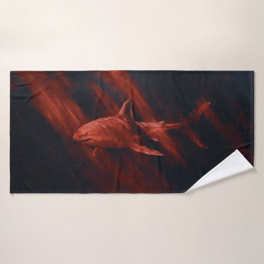 Shark Red 30 X 60 Bath Towel バスタオル (バスタオル)