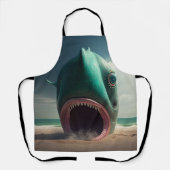 Shark sculpture on the beach エプロン (正面)