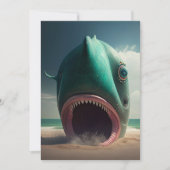 Shark sculpture on the beach シーズンカード (正面)