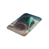 Shark sculpture on the beach バスマット (アングル)