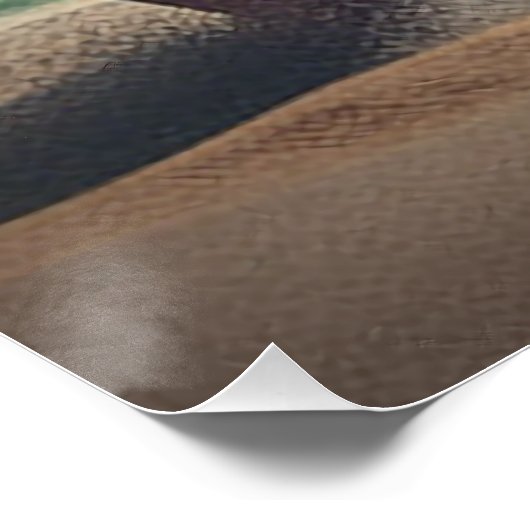 Shark sculpture on the beach ポスター (コーナー)