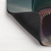 Shark sculpture on the beach マウスパッド (コーナー)