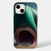 Shark sculpture on the beach Case-Mate iPhoneケース (裏面)