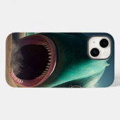 Shark sculpture on the beach Case-Mate iPhoneケース (裏面 (横))