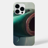 Shark sculpture on the beach iPhoneケース (裏面)