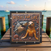 Shark Seal Dark Water スクエア壁時計