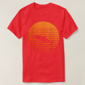 shark Shadow silhouette in front of a Sun  Tシャツ (デザイン正面)
