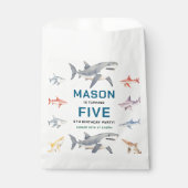 Shark Splash 5th Birthday Party | Cute Ocean Kids フェイバーバッグ (正面)