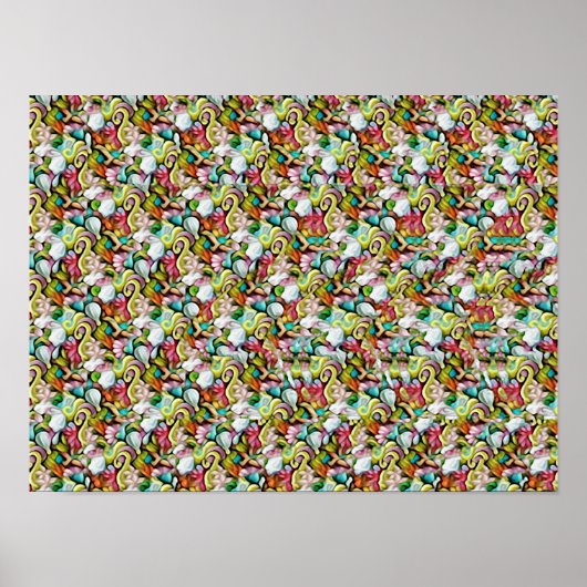 SHARK STEREOGRAM 16" x 12", Semi-Gloss, No Frame ポスター (正面)