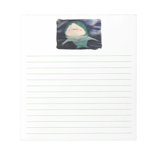 Shark Swimming, Lined Notepads ノートパッド (正面)