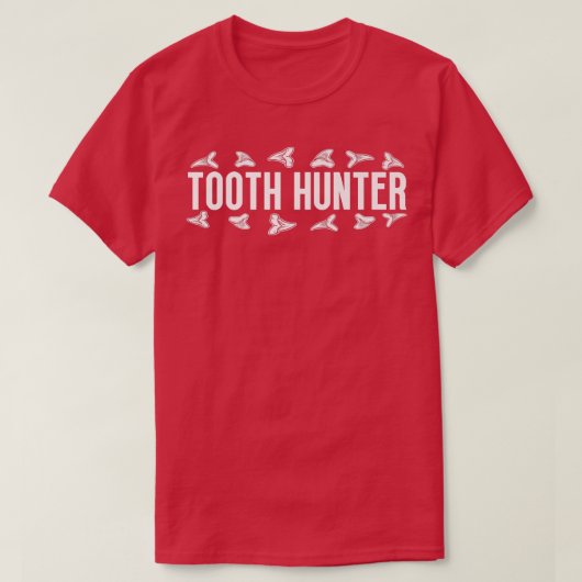 Shark Teeth Tooth Hunter Fossil Hunting Tシャツ (デザイン正面)