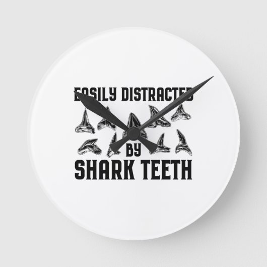 Shark TeethCollecting | Shark Tooth Gift Ideas ラウンド壁時計 (正面)