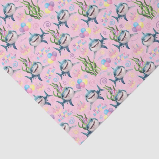 Shark Tissue Paper in Pink 薄葉紙 (詳細)