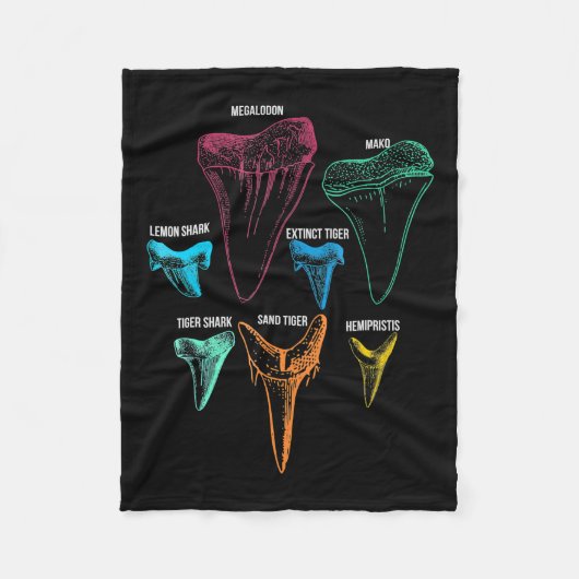 Shark Tooth狩りID鍵 フリースブランケット (正面)