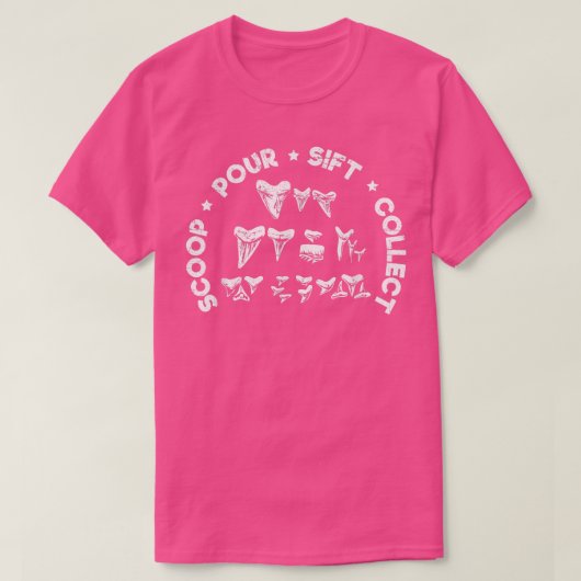 Shark tooth collection Design for a Megalodon toot Tシャツ (デザイン正面)