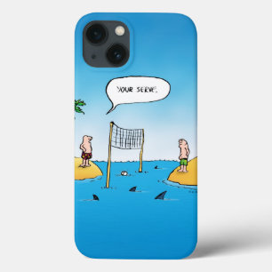 Shark Volleyballおもしろい Cartoon iPadケース iPhone 13ケース
