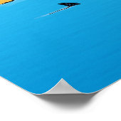 Shark Volleyball Funny Cartoon Poster ポスター (角)