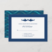 Shark Wedding RSVPエンクロージャカード エンクロージャーカード (正面/裏面)