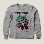 Shark with boxing gloves Long sleeve T-Shirt (デザイン正面)