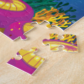 Shark & Woman Diverパズル、16インチx 20インチ、520個 ジグソーパズル (側面)