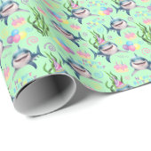 Shark Wrapping Paper in Green ラッピングペーパー (ロールコーナー)