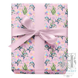 Shark Wrapping Paper in Pink ラッピングペーパー