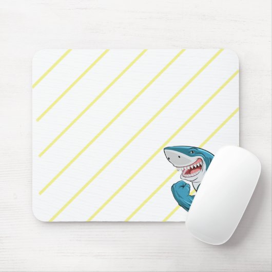 "Shark Zone Mouse Pad – Fierce Focus, Ocean Style" マウスパッド (マウス)