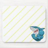 "Shark Zone Mouse Pad – Fierce Focus, Ocean Style" マウスパッド (正面)