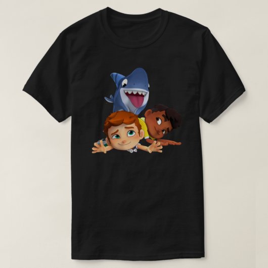 sharkdog 3のキャラクターステッカー tシャツ (デザイン正面)