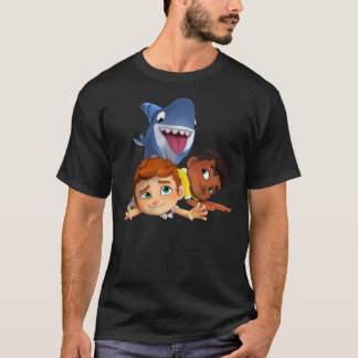 sharkdog 3のキャラクターステッカー tシャツ