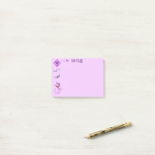 Sharkie friend post it note ポストイット (デスク上)