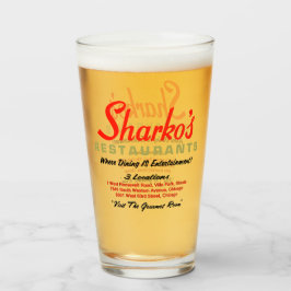 Sharko's Restaurants, 3ロケーション，イリノイ州Sharko タンブラーグラス