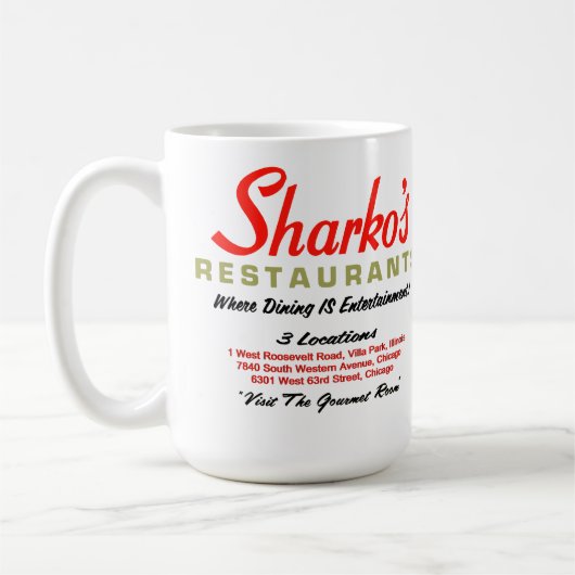 Sharko's Restaurants, 3場所，イリノイ コーヒーマグカップ (左)