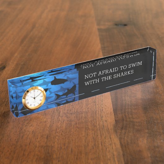Sharksの事務局と一緒に泳ぐ デスクネームプレート (側面)