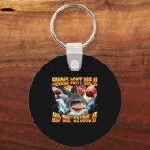 Sharks Don't Use Ai And They're Cool Af  キーホルダー (正面)