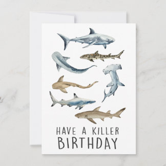 Sharks Greeting Card – キラーの誕生日を持つ