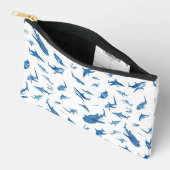 Sharks & Manta Rays|Ocean Art Design アクセサリーポーチ (見開き)