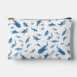 Sharks & Manta Rays|Ocean Art Design アクセサリーポーチ