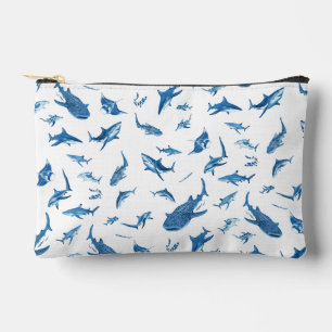 Sharks & Manta Rays|Ocean Art Design アクセサリーポーチ