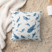 Sharks & Manta Rays｜Ocean Art Design クッション (ブランケット)